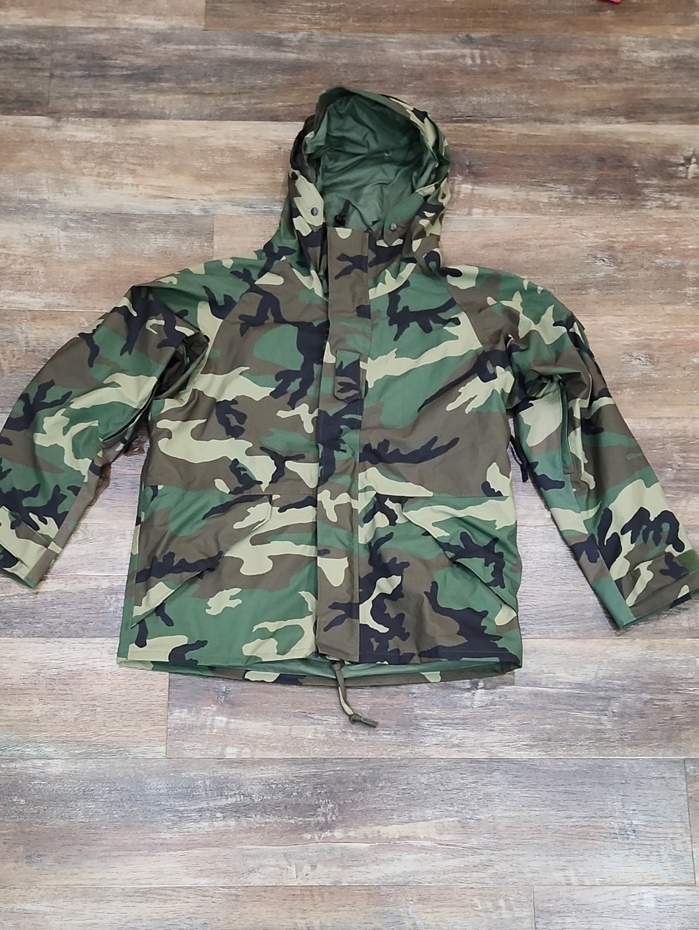 USGI ECWCS Gen 1 Woodland Camo Parka Jacket Valley Apparel Large Regular Vintage